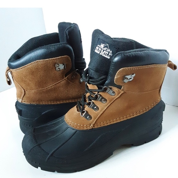 Old Mill Glacer Nubuck Black Warm Winter Ankle Boot size 10M - Picture 9 of 13